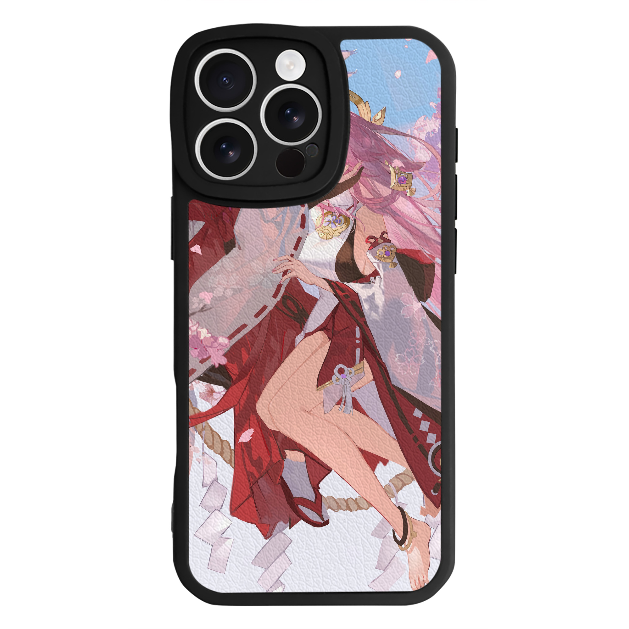 げんし神 genshin 【iPhone 16シリーズ対応】シリコンスマホケース（レザー調） 材質：シリコン
